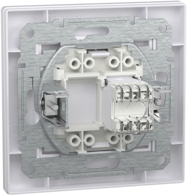 Розетка комп'ютерна RJ45 UTP кат.6Е Schneider Electric Asfora Біла EPH4700121 - зображення 2