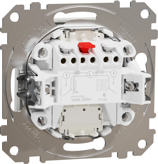 Вимикач 2-клавішний з підсвіткою Schneider Electric Sedna Design білий SDD111105L - изображение 2