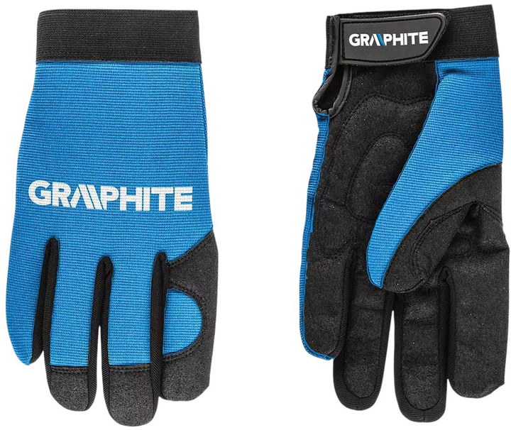 Робочі рукавички Graphite 10" синтетична шкіра + еластична тканина 97G100 (5902062092700) - зображення 1