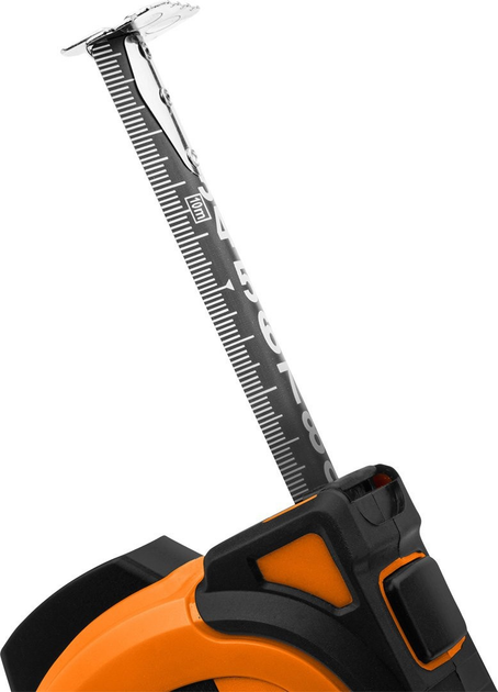 Рулетка NEO Tools Super Black сталева 10 м x 25 мм з автоматичним блокуванням, 2 кнопками стоп та магнітом 67-245 (5907558472271) - зображення 4
