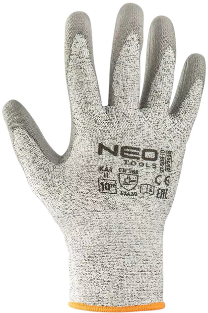 Робочі рукавички NEO Tools з PU-покриттям 4X43D 10" 97-609-10 (5907558447958) - зображення 3