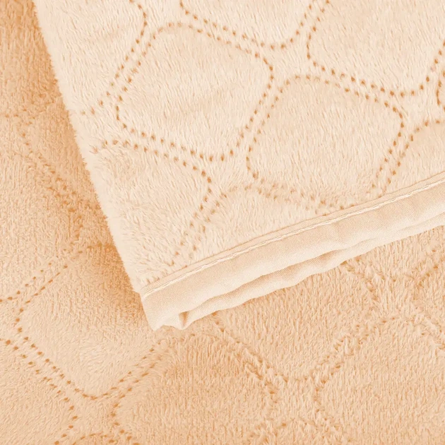 Покривало ТЕП "VELOUR" Персикове/Ромб круглий, 150x210 - изображение 6
