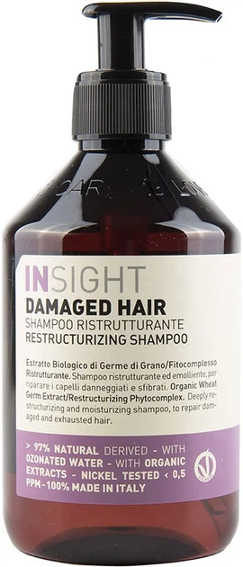 Шампунь Insight Damaged Hair для восстановления поврежденных волос 400 мл (8029352353567) - Фото 1 Шампунь Insight Damaged Hair для восстановления поврежденных волос 400 мл (8029352353567) - изображение 1