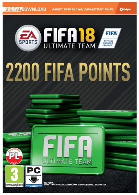 Код активації FIFA 18 2200 FIFA Points (Електронний ключ) (5035224122561) - зображення 1