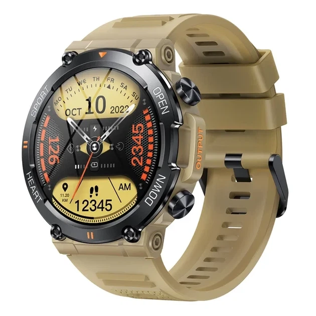 Умные часы для мужчин Stealth Khaki Smart Watch хаки тактические часы звоноки - изображение 11