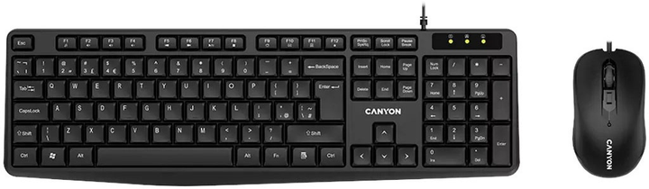 Zestaw przewodowy Canyon SET-1 USB Black (CNE-CSET1-UK/US) - obraz 1