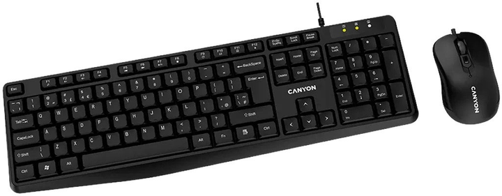 Zestaw przewodowy Canyon SET-1 USB Black (CNE-CSET1-UK/US) - obraz 2