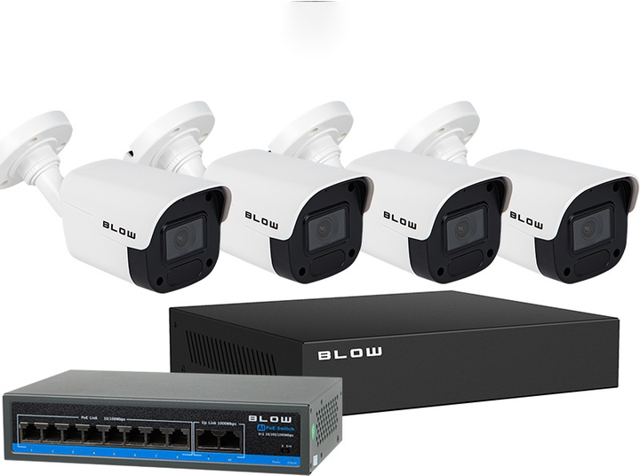 Zestaw monitoringu Blow BL-KI4B4/PoE (5900804145073) - obraz 1