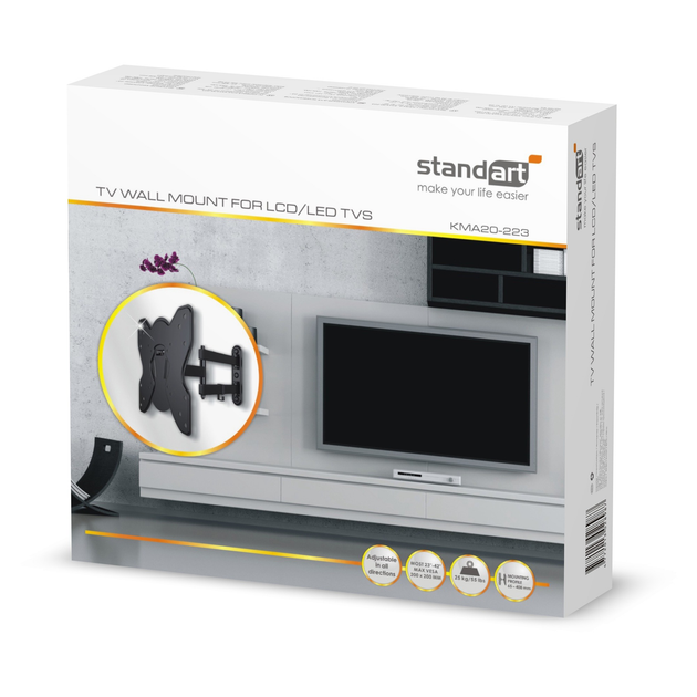 Кронштейн для телевізора Standard 23-42″ 25 кг KMA20-223 (4772013028987) - зображення 1
