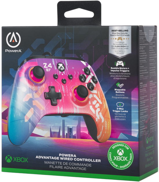 Контролер PowerA Xbox X/S Advantage Enhanced Wired Controller - Cyber Style (0617885059919) - зображення 8