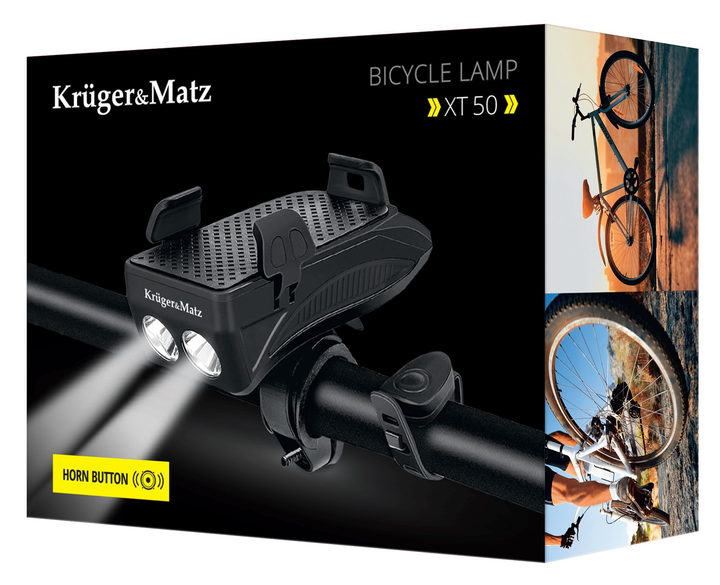 Тримач велосипедний Kruger&Matz XT50 3 в 1 Black (5901890047326) - зображення 1
