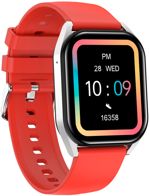 Smartwatch Canyon Chatter SW-58 BT-CALL Silver Red (CNS-SW58RR) - obraz 3