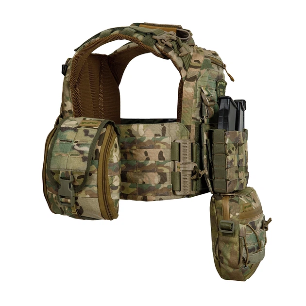 Плитоноска Warmor Gen.3 Pro Max. Система быстрого сброса. (Комплект 7 подсумков). Цвет Мультикам - Фото 7 Плитоноска Warmor Gen.3 Pro Max. Система быстрого сброса. (Комплект 7 подсумков). Цвет Мультикам - изображение 7