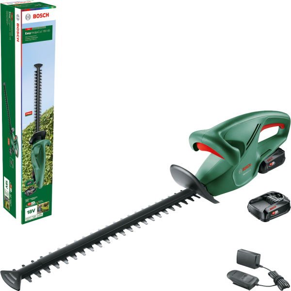 Кущоріз акумуляторний Bosch EasyHedgeCut 18V-45 (PBA 18 В, 2.0 A*год, ЗП) (0600849H02) - Фото 1 Кущоріз акумуляторний Bosch EasyHedgeCut 18V-45 (PBA 18 В, 2.0 A*год, ЗП) (0600849H02) - изображение 1