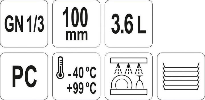 Pojemnik gastronomiczny Yato GN 1/3 przezroczysty 32.5x17.6x10 cm (5906083004612) - obraz 3