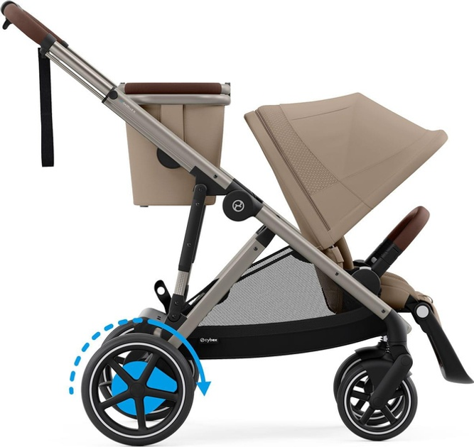 Wózek spacerowy Cybex e-Gazelle S Almond Beige Gold (4063846466023) - obraz 2
