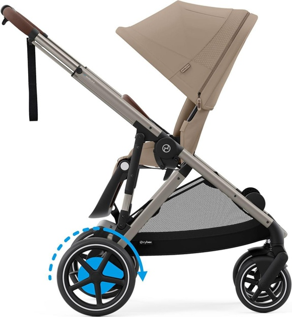 Wózek spacerowy Cybex e-Gazelle S Almond Beige Gold (4063846466023) - obraz 3