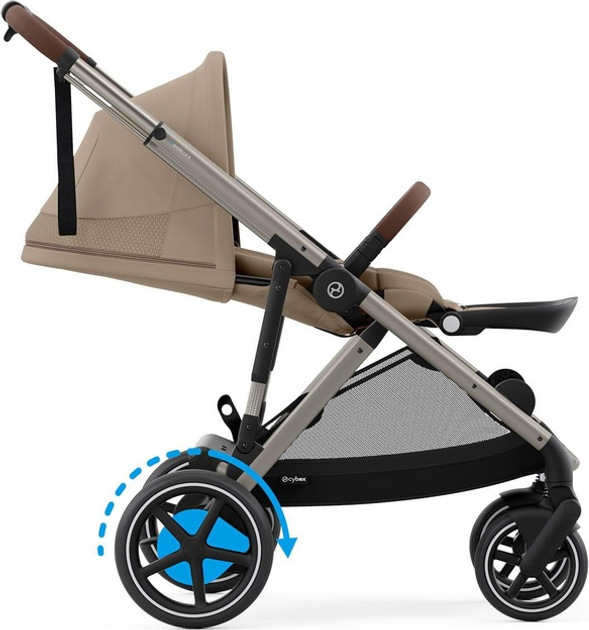 Wózek spacerowy Cybex e-Gazelle S Almond Beige Gold (4063846466023) - obraz 6