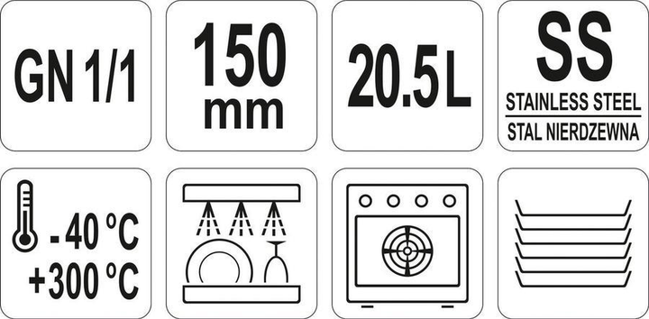Pojemnik gastronomiczny Yato GN 1/1 perforowany 53x32.5x15 cm (5906083861697) - obraz 3