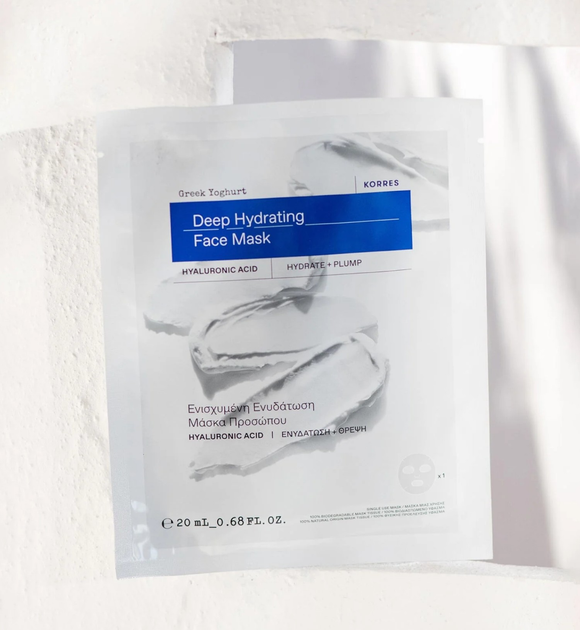 Maseczka nawilżająca do twarzy Korres Greek Yoghurt w płacie 20 ml (5203069114045) - obraz 2