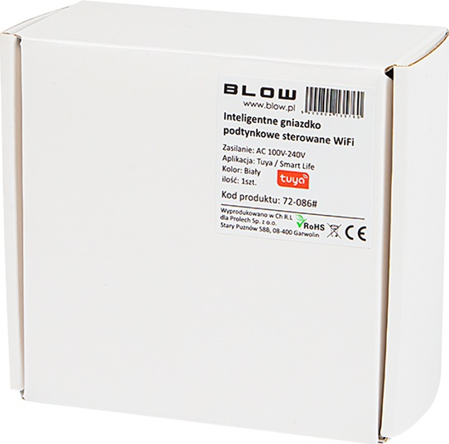 Розумна розетка Blow Wi-Fi для прихованого монтажу з керуванням Tuya (5900804135760) - зображення 3