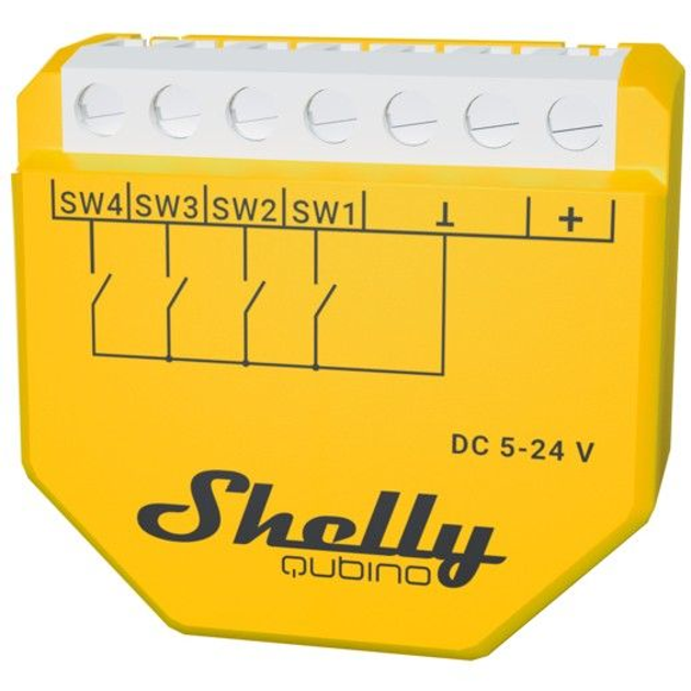 Інтелектуальний перемикач Shelly Relais "Wave i4 DC" Szenenaktivierer Z-Wave (3800235269084) - зображення 1
