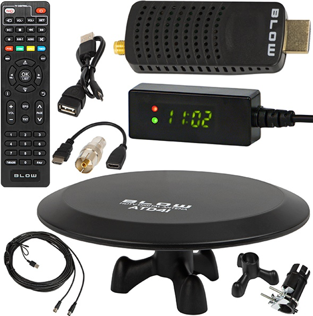 Tuner cyfrowy Blow 7000FHD MINI + ATD41 DVB-T2 (5900804125891) - obraz 1