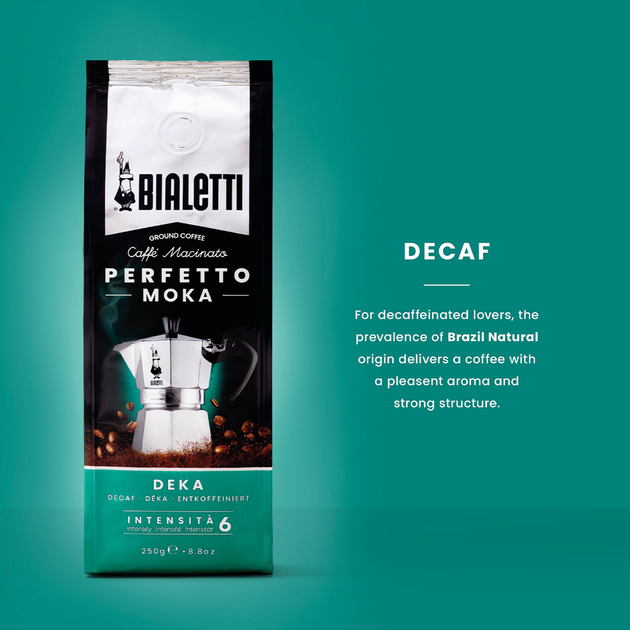 Kawa mielona Bialetti Perfetto Moka Deka bezkofeinowa 250 g (8006363031660) - obraz 3