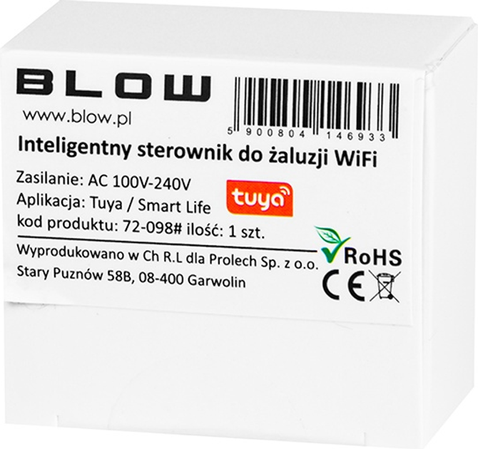 Розумний контролер жалюзі Blow Wi-Fi Tuya (5900804146933) - зображення 3