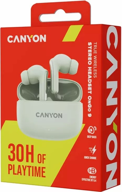 Słuchawki Canyon OnGo 9 Green (CNS-TWS9G) - obraz 5