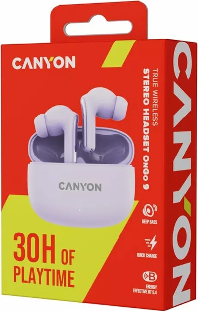 Навушники Canyon OnGo 9 Purple (CNS-TWS9P) - зображення 5