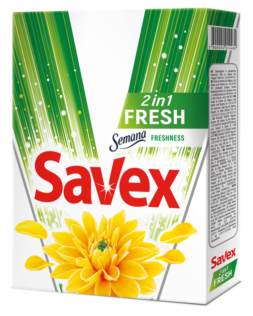 Стиральный порошок Savex 2в1 Fresh автомат 400 г (3800024021411) - Фото 1 Стиральный порошок Savex 2в1 Fresh автомат 400 г (3800024021411) - изображение 1