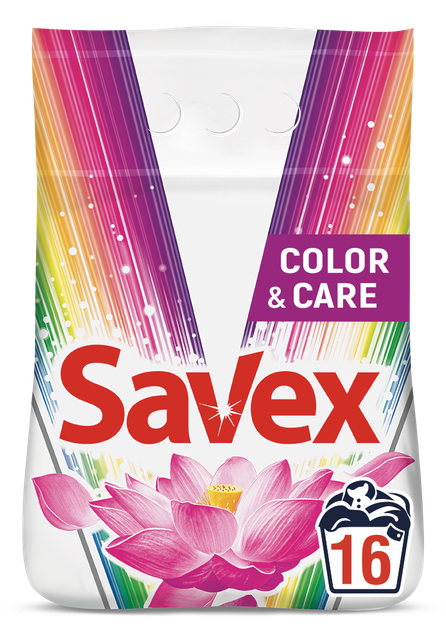 Пральний порошок Savex Color & Care Автомат 2.4 кг (3800024012617) - Фото 1 Пральний порошок Savex Color & Care Автомат 2.4 кг (3800024012617) - зображення 1
