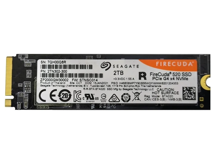 サ*ャ様 SEAGATE FireCuda 520 2TB M.2 2280 S Накопитель SSD NVME Seagate Firecuda 520 Gaming 2Tb – фото, отзывы