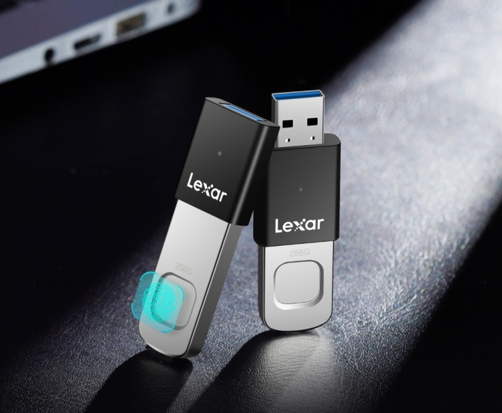 Pendrive Lexar JumpDrive Fingerprint F35 Pro 64GB USB 3.2 Gen1 Black/Grey (LJDF35P064G-RNBNG) - obraz 7