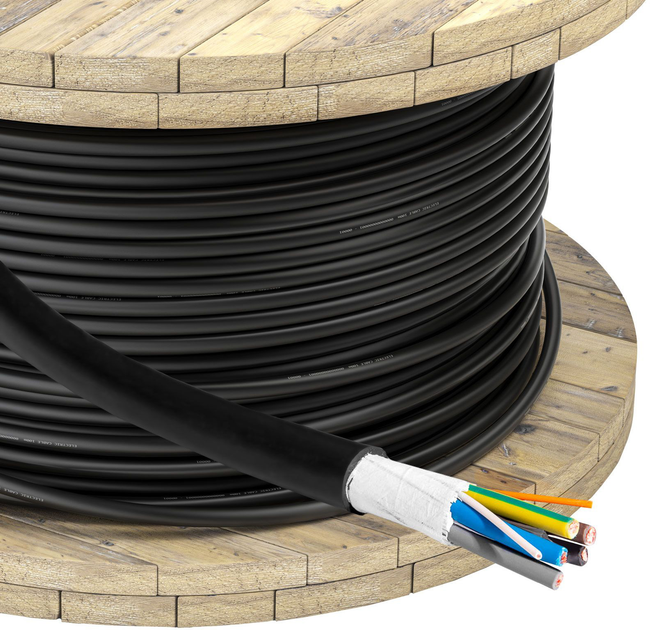 Кабель для зарядки електромобіля Akyga 3-фазний 450/750V 1 м (AK-SC-E12) - зображення 1