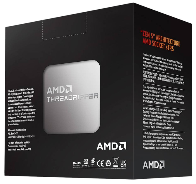Procesor AMD CPU Desktop Ryzen Threadripper PRO 9955WX 16C/32T 4.5GHz/5.4GHz 80MB 350W sTR5 (100-100000725WOF) BOX - obraz 3