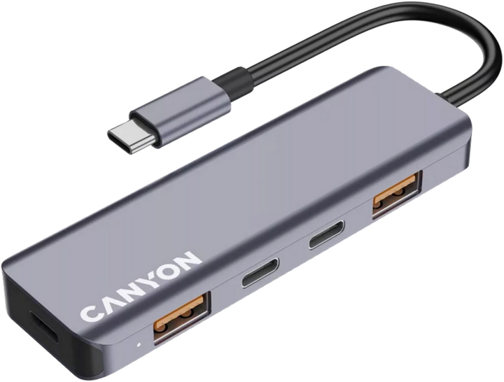 USB-hub Canyon DS-18 5in1 USB-C Grey (CNS-TDS18) - obraz 3