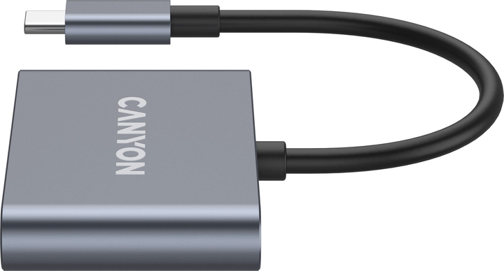 USB-hub Canyon DS-3 3in1 USB-C Dark Grey (CNS-TDS3) - obraz 2