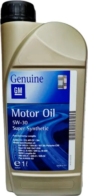 Olej silnikowy GM Opel Super Synthetic 5W30 1 l (93165009) - obraz 1