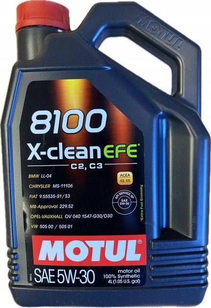 Olej silnikowy Motul 8100 X-clean 5W30 4 l (3374650014739) - obraz 1