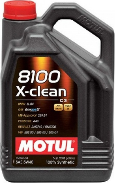 Olej silnikowy Motul 8100 X-clean 5W40 5 l (3374650233888) - obraz 1