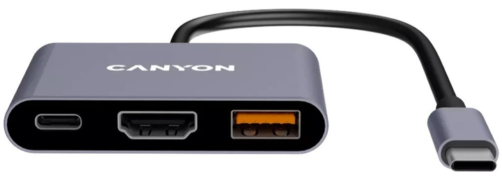 USB-hub Canyon DS-4 3in1 USB-C Grey (CNS-TDS4) - obraz 2