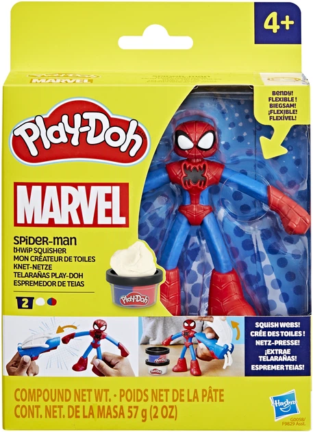 Набір для творчості з масою для ліплення Hasbro Герої Marvel Spiderman Thwip Squisher (5010996257567) - зображення 3