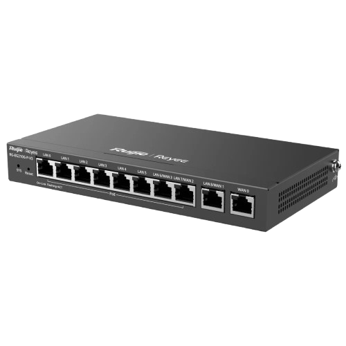Маршрутизатор гигабитный Ruijie Reyee RG-EG210G-P-V3 PoE 802.3 130 Вт Black - Фото 2 Маршрутизатор гигабитный Ruijie Reyee RG-EG210G-P-V3 PoE 802.3 130 Вт Black - изображение 2