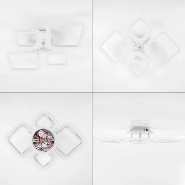 Люстра OVAL RGB 60W 4S1R Luminaria белая LED WHITE 5400Lm управляемая светодиодная с пультом 600×445×95мм - изображение 4