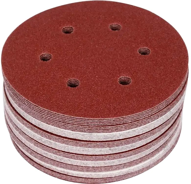 Zestaw krążków ściernych YATO na rzep 150 mm P60 50 szt. (YT-834582) - obraz 2