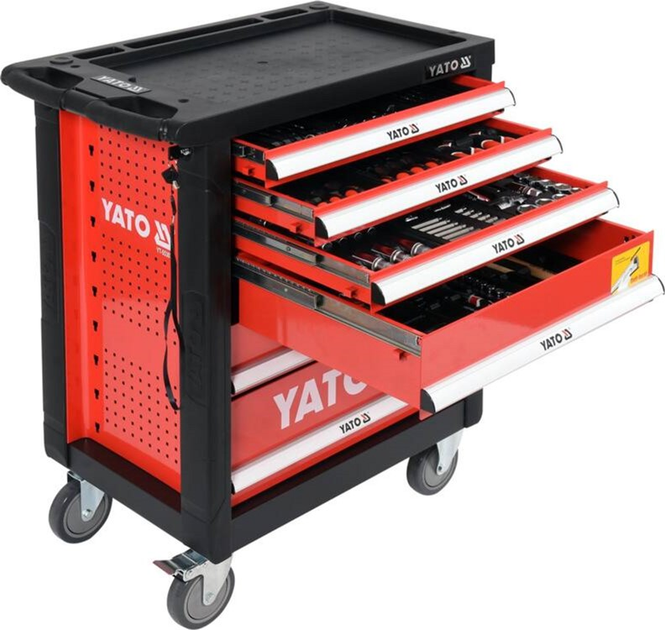 Szafka narzędziowa Yato YT-55307 na kółkach 6 szuflad zestaw 185 szt (5906083042058) - obraz 2