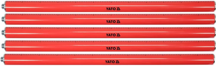 Tyczka z trójnogiem do poziomów laserowych składana Yato YT-30500 mocowanie 5/8" 370 cm (5906083086458) - obraz 4