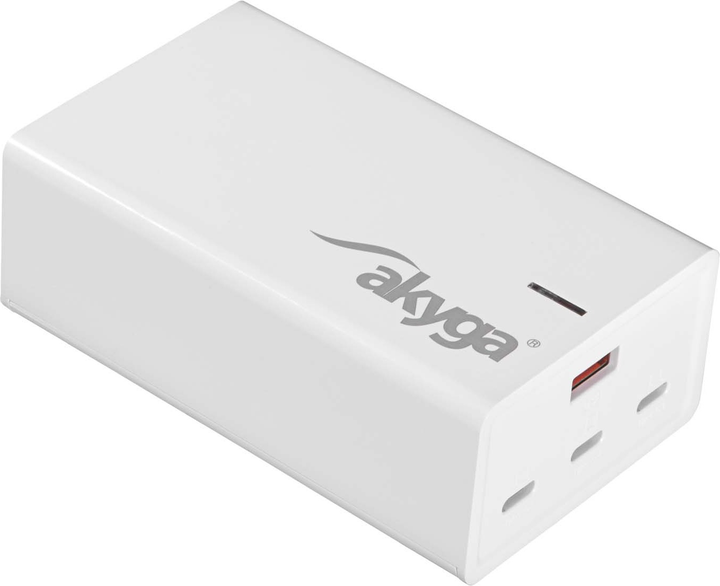 Мережевий зарядний пристрій AKYGA USB-A + 3x USB-C 140W White (AK-CH-25) - зображення 1
